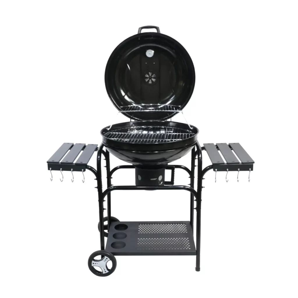 BraaiBoss 57cm Premium Charcoal Kettle Braai with Side Shelves & Thermometer
