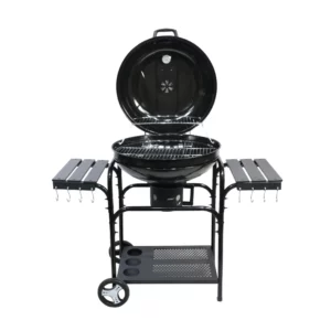 BraaiBoss 57cm Premium Charcoal Kettle Braai with Side Shelves & Thermometer