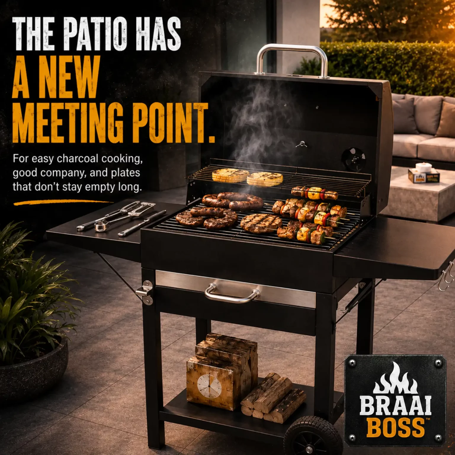 70cm Charcoal Barrel Braai,braai boss,charcoal braai,family braai