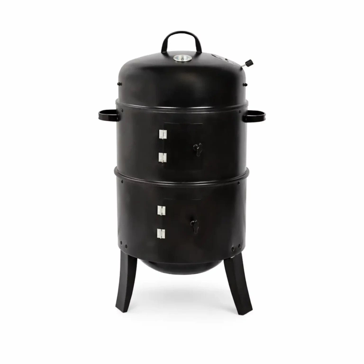 BraaiBoss Vertical Charcoal Bullet Smoker with 2 Cooking Grids