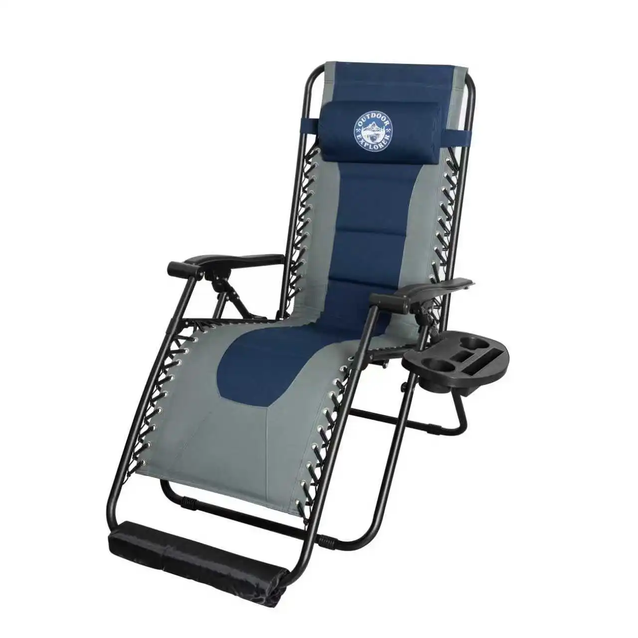 Atlas 150kgx65cm(w) Padded Zero Gravity Lounger (Nightfall Grey)