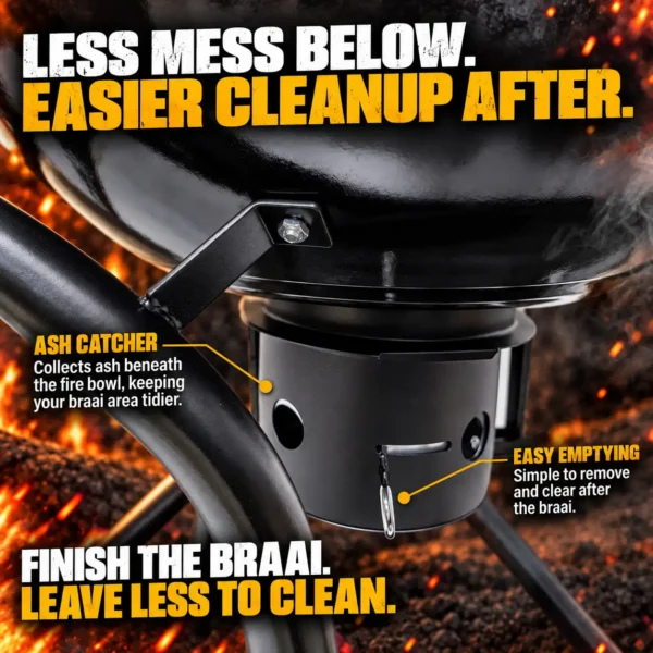 57cm kettle braai,57cm weber,side tables,thermometer,braai boss