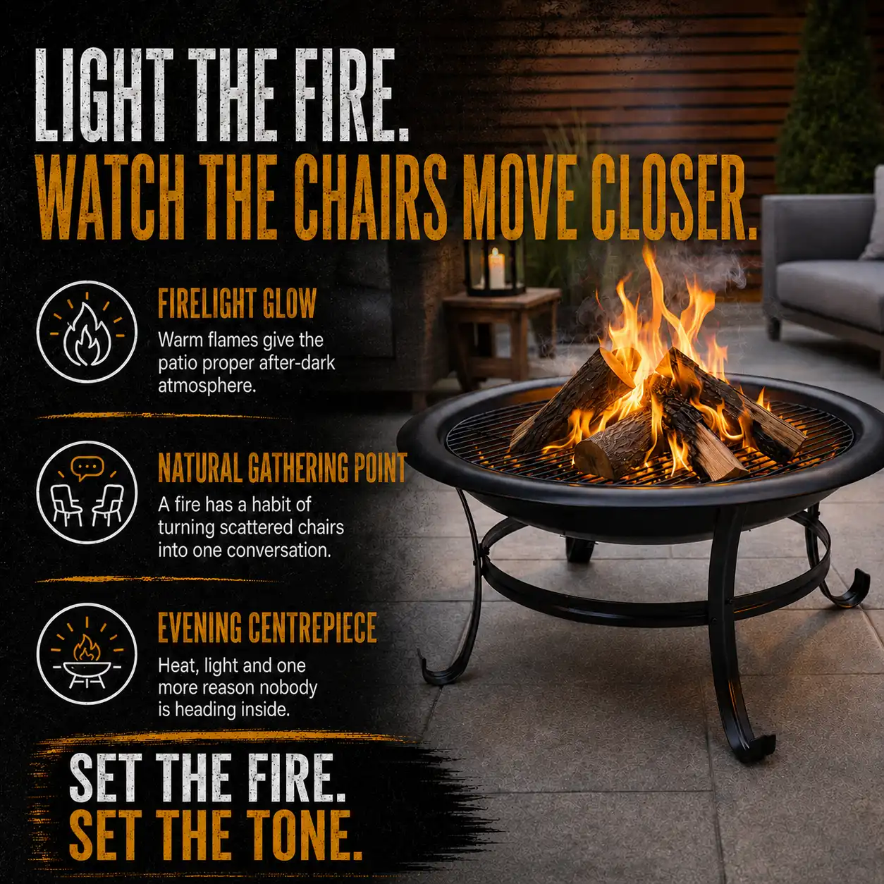 premium quality outdoor firepit from KHAOS Solutions Warehouse Cape Town