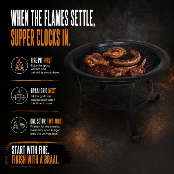 premium quality outdoor firepit from KHAOS Solutions Warehouse Cape Town