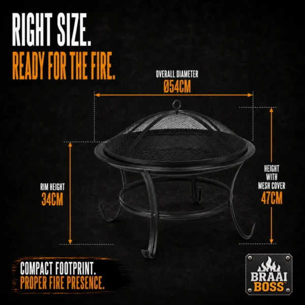 premium quality outdoor firepit from KHAOS Solutions Warehouse Cape Town